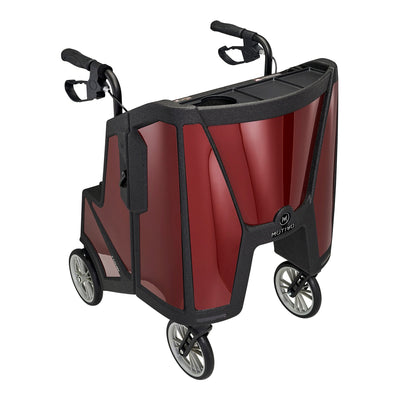 Tour 4 Wheel Rollator, 31 to 37 Inch Handle Height, Ruby Red, 1 Each (Mobility) - Img 1