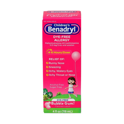 Children's Benadryl® Bubble Gum Flavor Children's Allergy Relief, 1 Each (Over the Counter) - Img 2