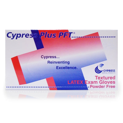 Cypress Plus® PFT Latex Standard Cuff Length Exam Glove, Small, Ivory, 1 Box of 100 () - Img 1