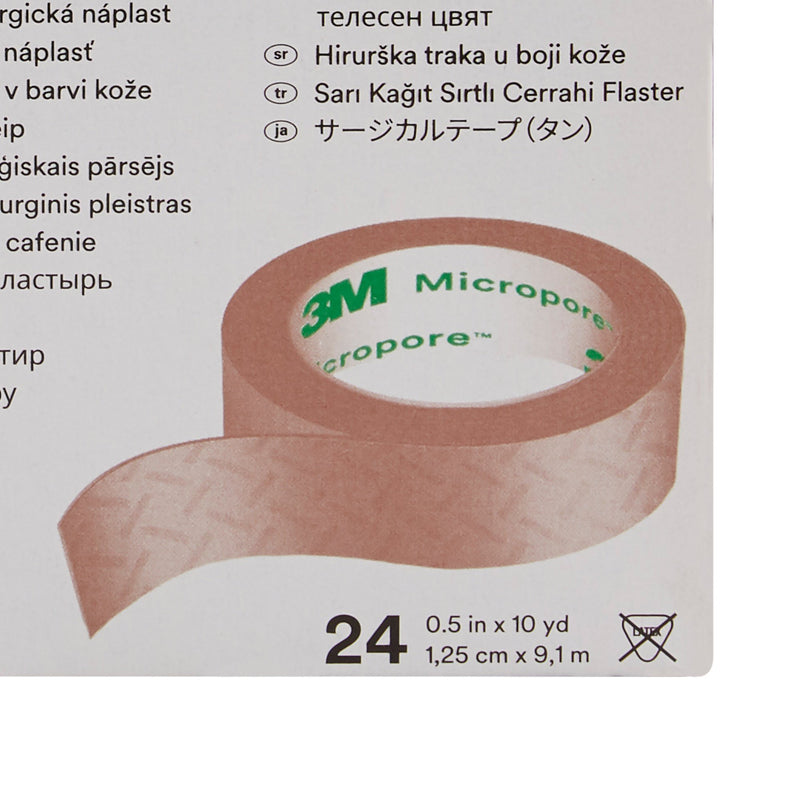 3M™ Micropore™ Paper Medical Tape, 1/2 Inch x 10 Yard, Tan, 1 Case of 240 (General Wound Care) - Img 4