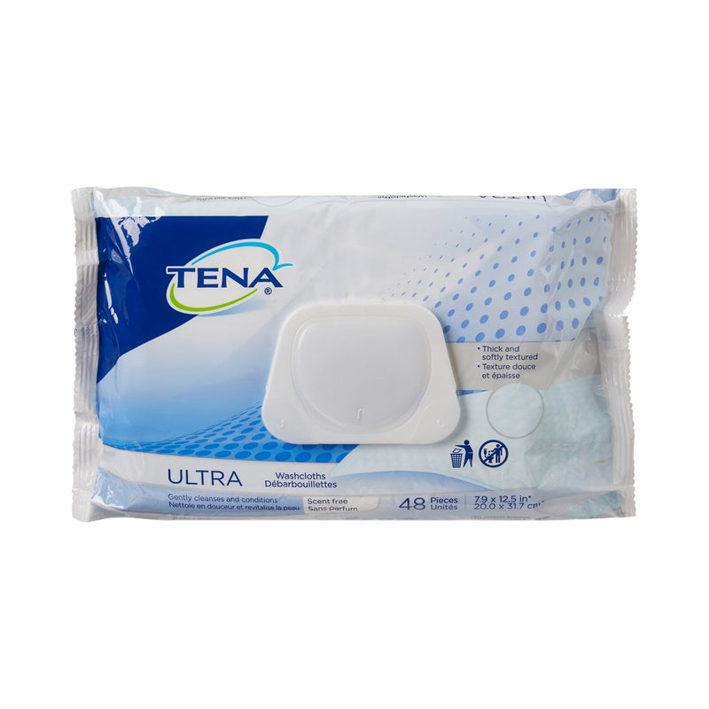 Tena Ultra Unscented Washcloths, 1 Pack of 48 (Skin Care) - Img 2