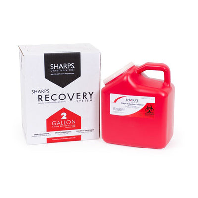 The Sharps Disposal By Mail System® PRO-TEC® Mailback Sharps Collector, 2 Gallon, 11 x 6 x 9 Inch, 1 Each () - Img 1