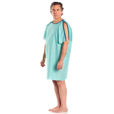 Patient I.V. Gown Geometric Print (Reusable Patient Exam Gowns) - Img 1