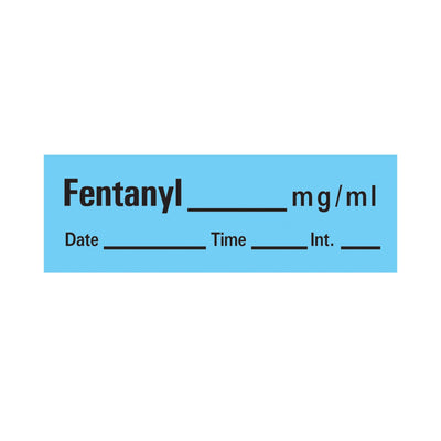 Timemed Anesthesia Label Tape, Fentanyl, 1/2 x 1-1/2 Inch, 1 Roll (Labels) - Img 1