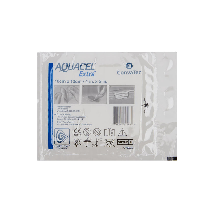 Aquacel® Extra™ Hydrofiber Dressing, 4 x 5 Inch, 1 Box of 10 (Advanced Wound Care) - Img 3