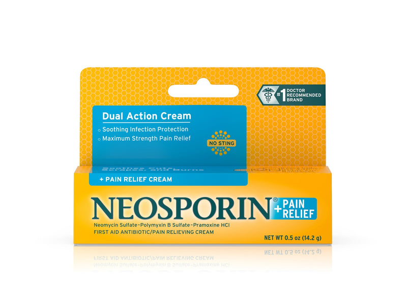 Neosporin® Bacitracin / Neomycin / Polymyxin B / Pramoxine First Aid Antibiotic Cream, 0.5 oz. Tube, 1 Each (Over the Counter) - Img 2