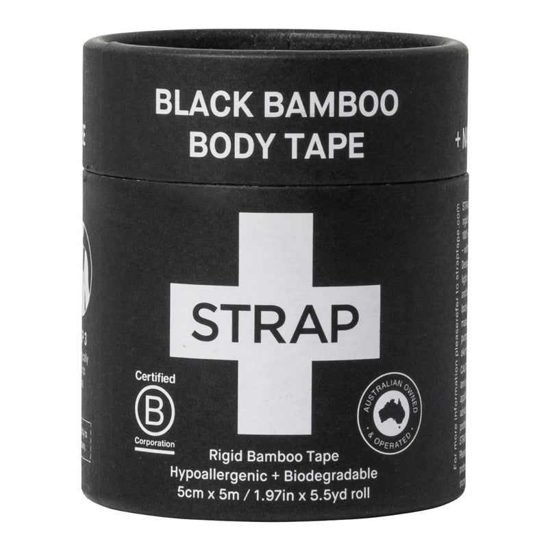 Strap™ Bamboo Fiber Athletic Tape, 1.97 Inch x 5-1/2 Yard, Black, 1 Case of 24 (General Wound Care) - Img 1