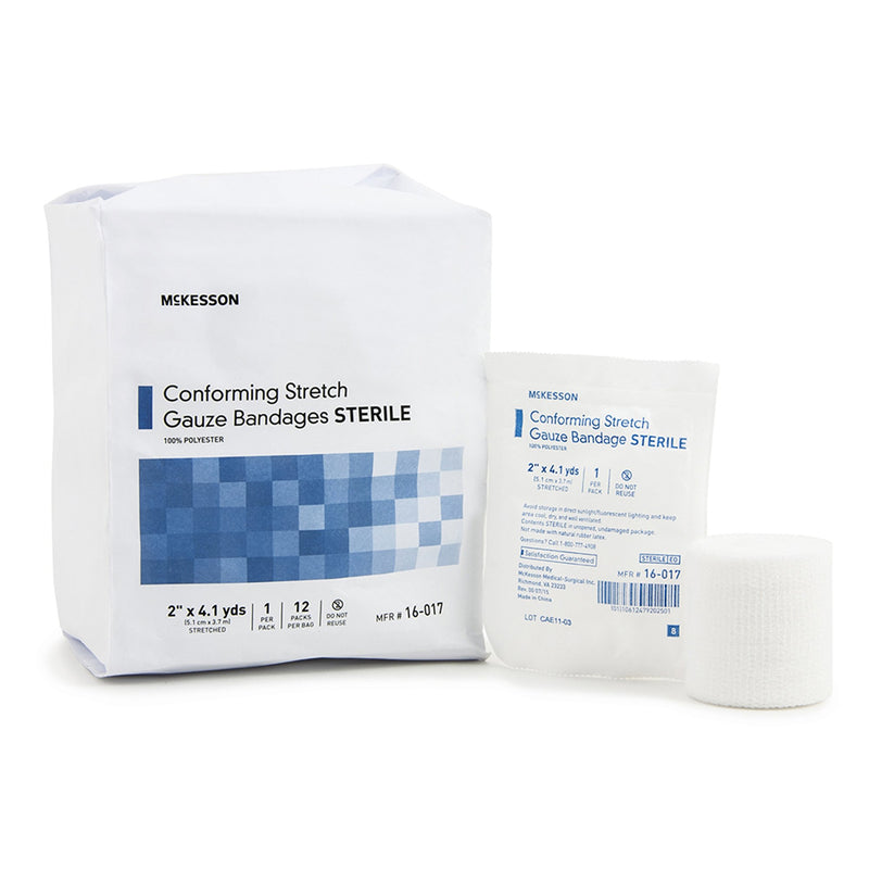 McKesson Sterile Conforming Bandage, 2 Inch x 4-1/10 Yard, 1 Bag of 12 (General Wound Care) - Img 5