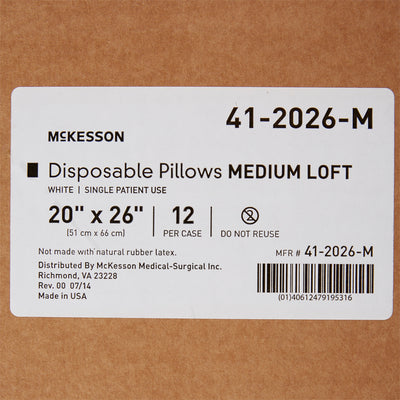 McKesson Disposable Bed Pillow, Medium Loft, 1 Case of 12 (Pillows) - Img 5