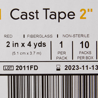 McKesson Red Cast Tape, 2 Inch x 4 Yard, 1 Box of 10 (Casting) - Img 4