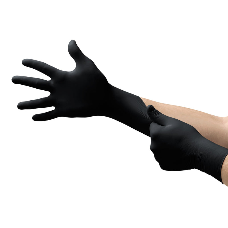 Microflex® MidKnight™ Exam Glove, Large, Black, 1 Case of 10 () - Img 2