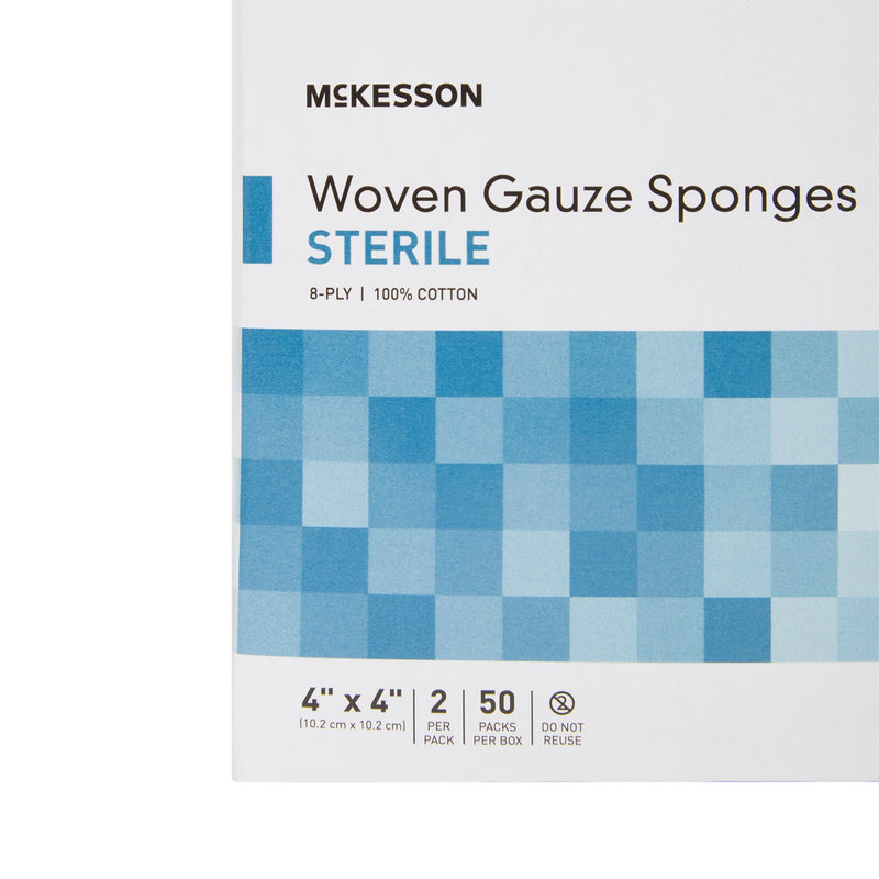 McKesson Sterile Gauze Sponge, 4 x 4 Inch, 1 Box of 50 (General Wound Care) - Img 8
