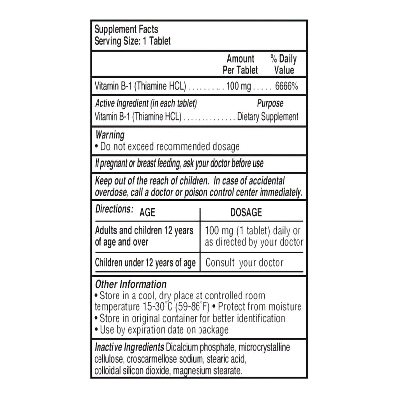 Marlex Vitamin B-1 Supplement, 1 Bottle () - Img 2