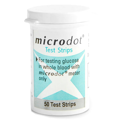 microdot® Blood Glucose Test Strips, 1 Case of 7500 (Diabetes Monitoring) - Img 1