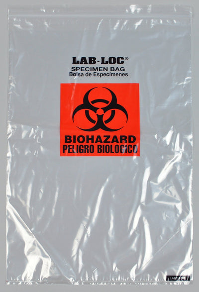 LAB-LOC® Specimen Transport Bag with Document Pouch, 14 x 20 Inch, 1 Pack of 50 (Specimen Collection) - Img 1