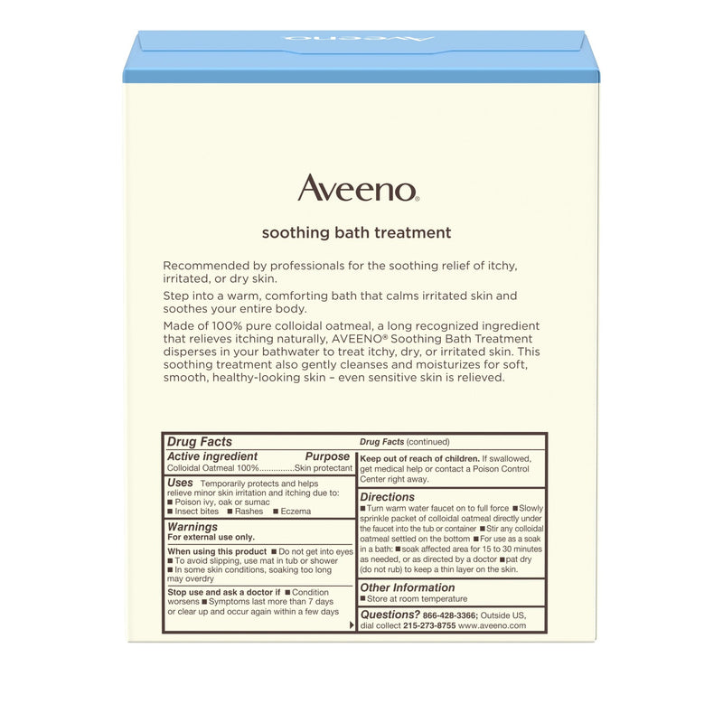 Aveeno® Soothing Oatmeal Bath Treatment, 1.5 oz. Packet, 1 Box of 8 (Skin Care) - Img 3