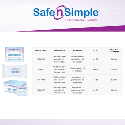 Safe n Simple Adhesive Remover Wipes, 1 Pack of 50 (General Wound Care) - Img 6