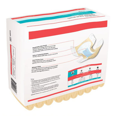 Wings™ Plus Quilted Heavy Absorbency Incontinence Brief, Extra Large, 1 Case of 60 () - Img 3