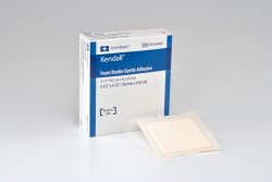 Kendall™ Border Gentle Adhesion Silicone Adhesive with Border Silicone Foam Dressing, 5½ x 5½ Inch, 1 Case of 50 (Advanced Wound Care) - Img 1