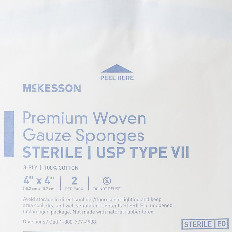 McKesson Sterile USP Type VII Gauze Sponge, 4 x 4 Inch, 1 Box of 50 (General Wound Care) - Img 4