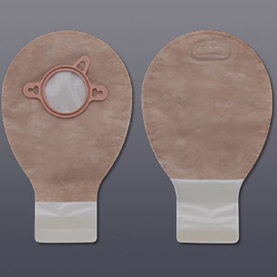 New Image™ Two-Piece Drainable Beige Filtered Ostomy Pouch, 7 Inch Length, 2¾ Inch Flange, 1 Box of 20 (Ostomy Pouches) - Img 1