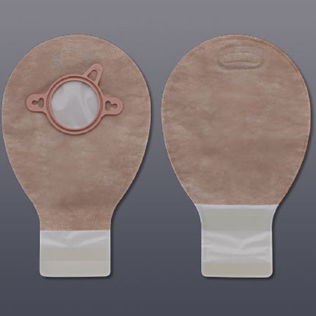 New Image™ Two-Piece Drainable Beige Filtered Ostomy Pouch, 7 Inch Length, 2¾ Inch Flange, 1 Box of 20 (Ostomy Pouches) - Img 1