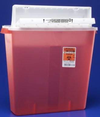 SharpStar™ In-Room™ Multi-purpose Sharps Container, 4 Gallon, 18½ x 16½ x 6 Inch, 1 Case of 10 () - Img 1