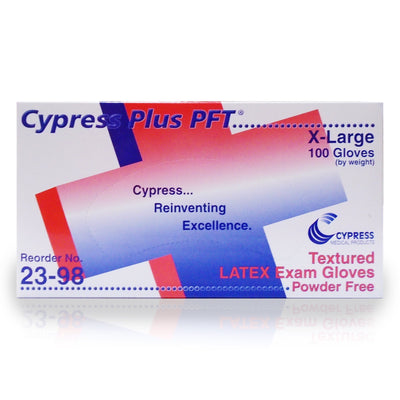 Cypress Plus® PFT Latex Standard Cuff Length Exam Glove, Extra Large, Ivory, 1 Box of 100 () - Img 1