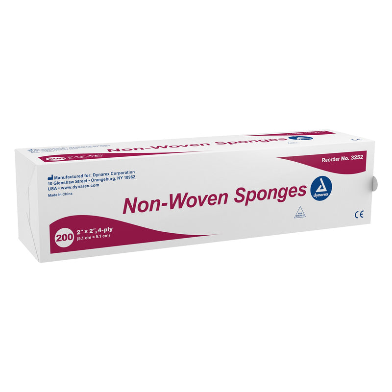 Dynarex® NonSterile Nonwoven Sponge, 2 x 2 Inch, 1 Case of 4000 (General Wound Care) - Img 1