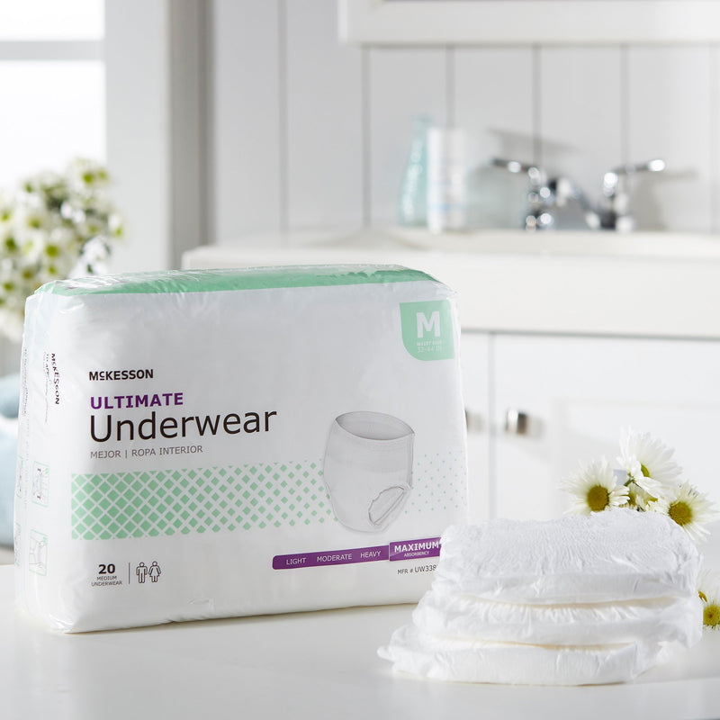 McKesson Ultimate Maximum Absorbent Underwear, Medium, 1 Bag of 20 () - Img 9