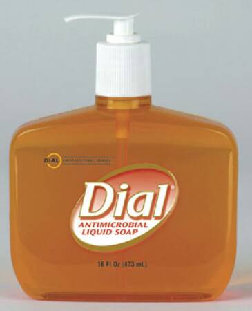 Dial® Antimicrobial Soap 16 oz. Pump Bottle, 1 Case of 12 (Skin Care) - Img 1