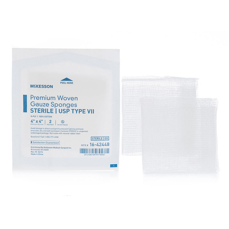McKesson Sterile USP Type VII Gauze Sponge, 4 x 4 Inch, 1 Box of 50 (General Wound Care) - Img 6