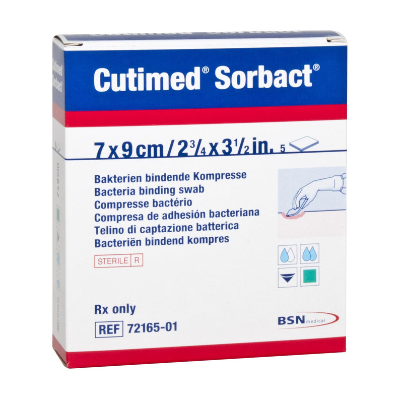 Cutimed® Sorbact® Impregnated Dressing, 2¾ x 3½ Inch, 1 Box of 5 () - Img 1