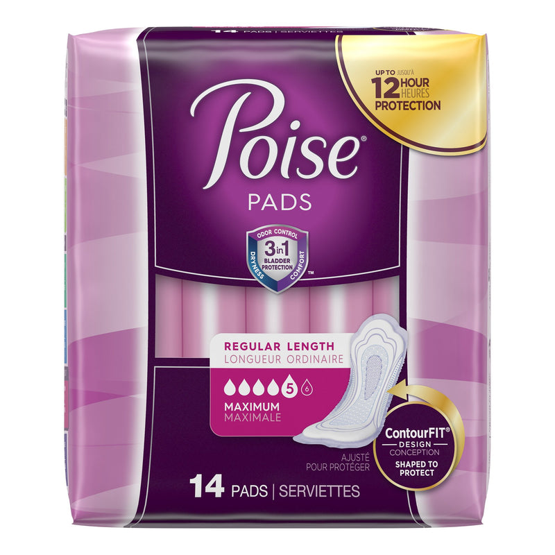 Poise Bladder Control Pads, Disposable, Heavy Absorbency, Regular Length, 3" x 11", Adult Female, Absorb-Loc Core, 1 Pack of 14 () - Img 3