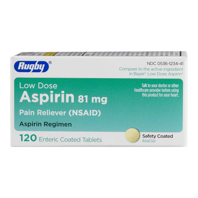 ASPIRIN EC, TAB 81MG (120/BT) (Over the Counter) - Img 1
