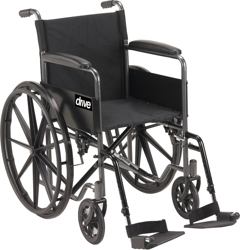 drive™ Silver Sport 1 Wheelchair, 18-Inch Seat Width, 1 Each (Mobility) - Img 1