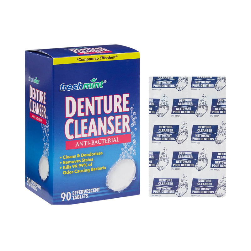 freshmint® Denture Cleanser Anti-Bacterial Tablets, 1 Case of 24 (Mouth Care) - Img 1