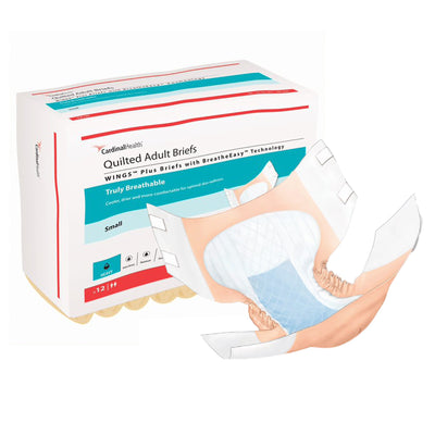 Wings™ Quilted Plus with BreatheEasy™ Technology Incontinence Brief, Small, 1 Case of 96 () - Img 1