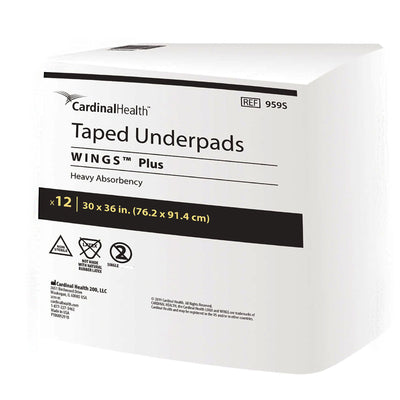 Wings™ Specialty Heavy Absorbency Underpad, 30 x 36 Inch, 1 Bag of 12 (Underpads) - Img 1