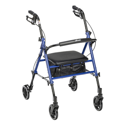 drive™ 4 Wheel Rollator, Blue, 1 Each (Mobility) - Img 1