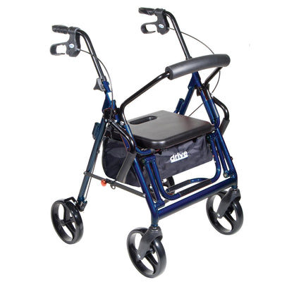 drive™ Duet 4 Wheel Rollator, Blue, 1 Case (Mobility) - Img 1