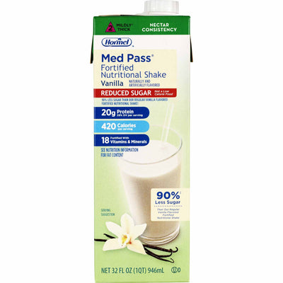 Med Pass® Reduced Sugar Vanilla Oral Supplement, 32 oz. Carton, 1 Each (Nutritionals) - Img 1