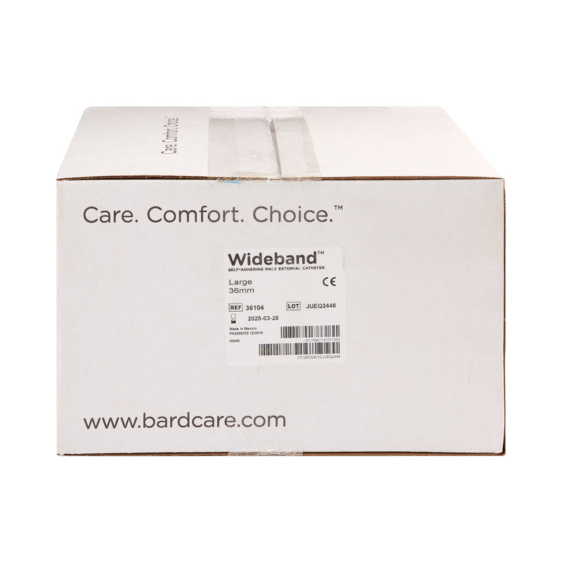 Bard Wide Band® Male External Catheter, Large, 1 Box of 100 (Catheters and Sheaths) - Img 4