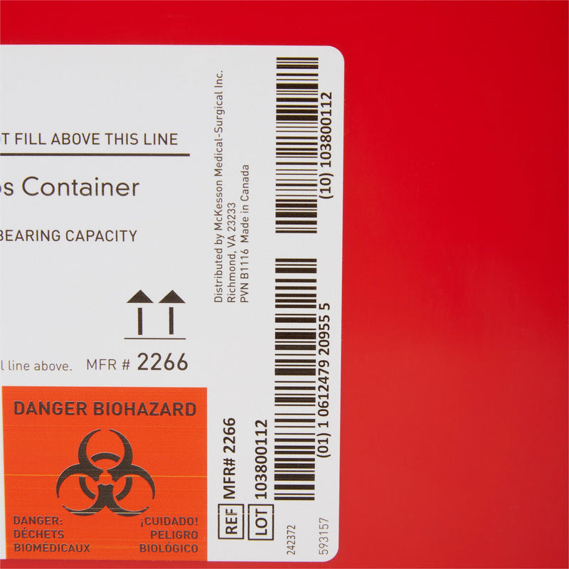 McKesson Prevent® Sharps Container, 8 Gallon, 13-1/2 x 17-3/10 x 13 Inch, 1 Case of 9 () - Img 4