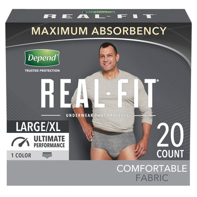 Depend® Real Fit® Maximum Absorbent Underwear, Large / Extra Large, 1 Pack of 20 () - Img 4