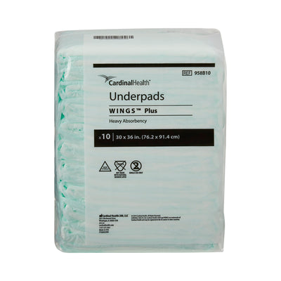 Wings™ Plus Heavy Absorbency Underpads, 30 X 36 Inch, 1 Case of 5 (Underpads) - Img 2