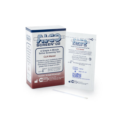 Alco-Screen® .02 Saliva Alcohol Screen Rapid Test, 1 Box of 24 (Test Kits) - Img 1