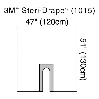 3M™ Steri-Drape™ Sterile Orthopedic U-Drape, 47 x 51 Inch, 1 Case of 40 (Procedure Drapes and Sheets) - Img 1