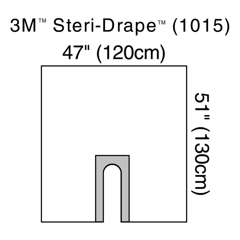 3M™ Steri-Drape™ Sterile Orthopedic U-Drape, 47 x 51 Inch, 1 Case of 40 (Procedure Drapes and Sheets) - Img 1