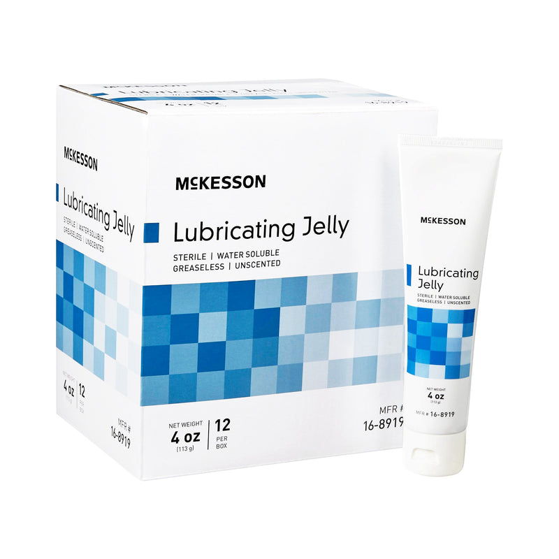 McKesson Lubricating Jelly, 4-ounce Tube, 1 Box of 12 (Over the Counter) - Img 1